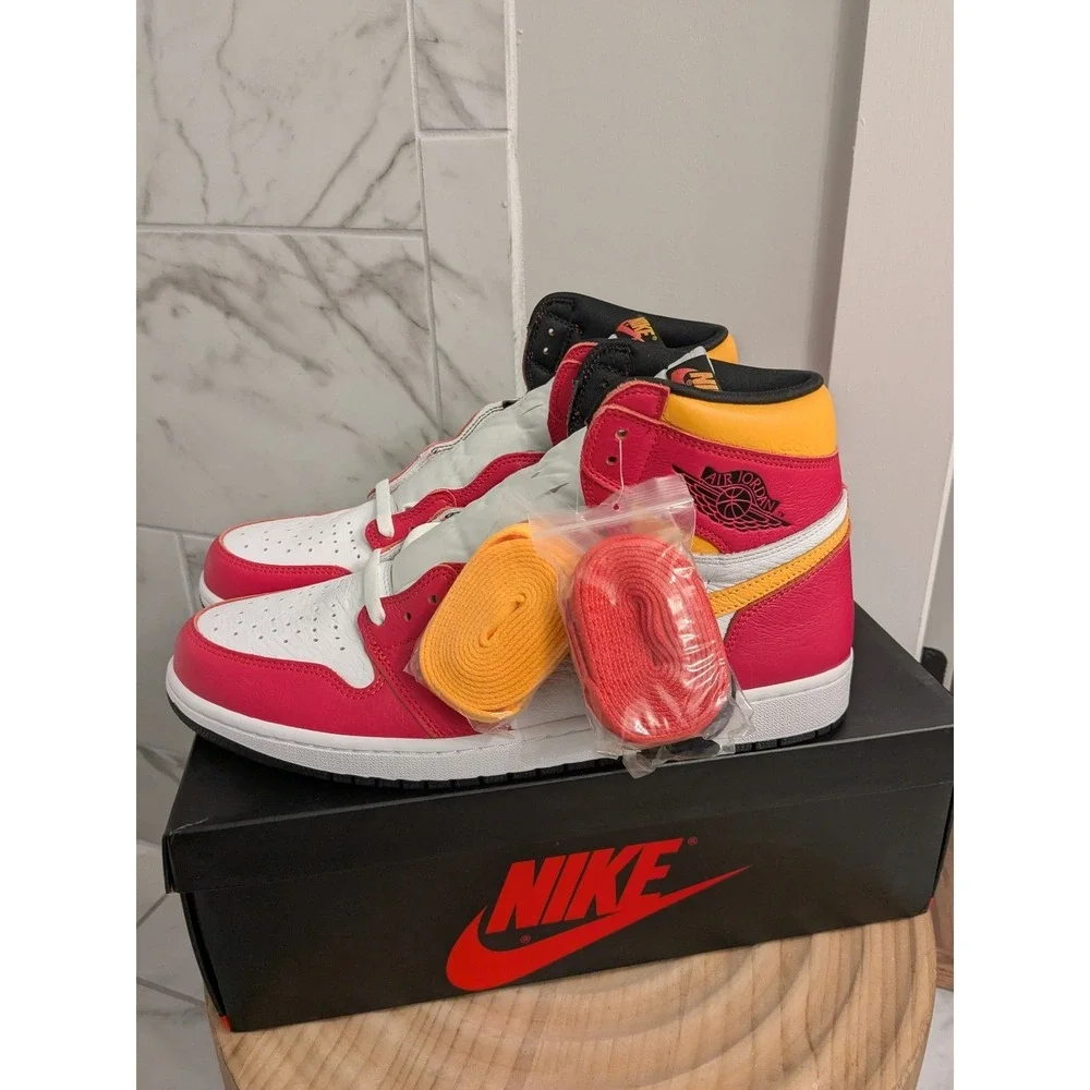 Air Jordan 1‎ Retro High OG Yellow Ochre Sneakers Men's Size 14 Shoes